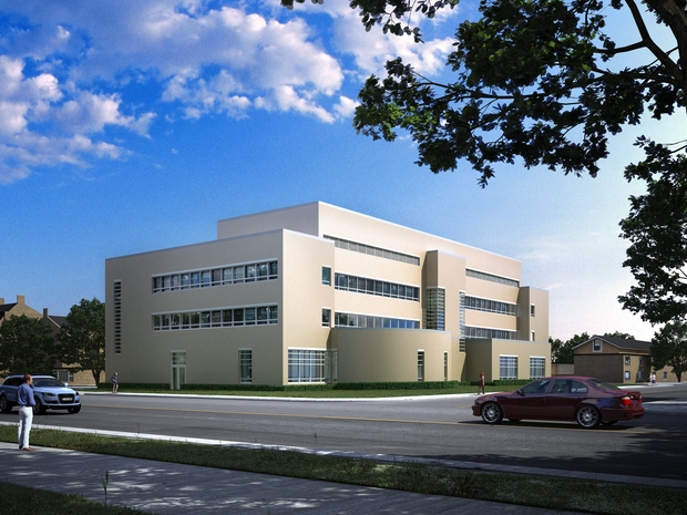 The new building.